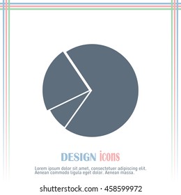 Pie chart infographic element in modern flat design. Eps10 vecto