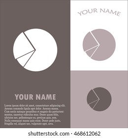 Pie chart infographic element in modern flat design. Eps10 