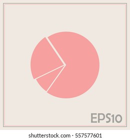 Pie chart infographic element in modern flat design. Eps10 vecto