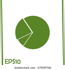 Pie chart infographic element in modern flat design. Eps10 vector illustration.