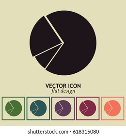 Pie chart infographic element in modern flat design. Eps10 vecto