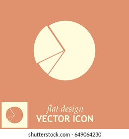 Pie chart infographic element in modern flat design. Eps10 vector