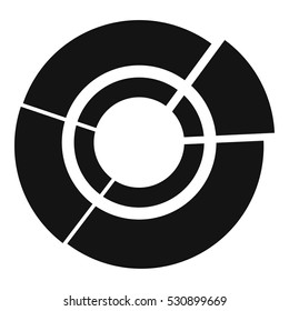 Pie chart for infographic icon. Simple illustration of pie chart vector icon for web design
