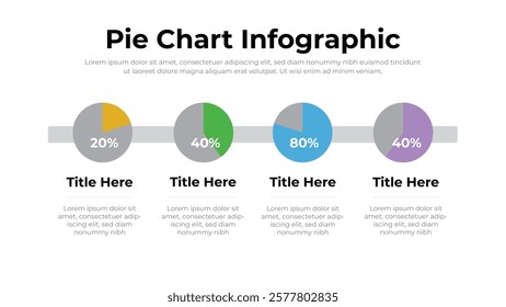 Pie Chart infographic presentation layout fully editable.