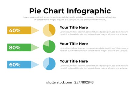 Pie Chart infographic presentation layout fully editable.