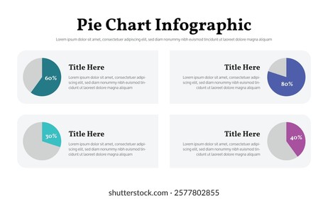 Pie Chart infographic presentation layout fully editable.
