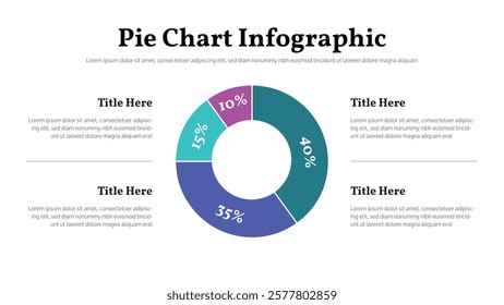 Pie Chart infographic presentation layout fully editable.