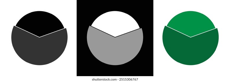 Pie chart infographic set. Circle diagram collection with sections or parts. Segmented circle icons for infographic, data analysis, web design, ui or presentation. Vector illustration in eps 10.