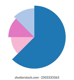 Pie chart infographic template.Colorful pie chart icon on white background.Vector illustration.