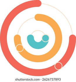 Pie chart infographic vector illustration