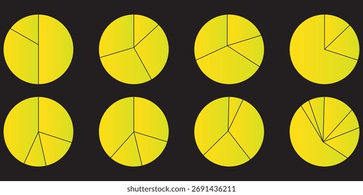 Pie chart infographic wheel piece diagram. Infographic pie chart circle section slice segment
