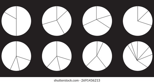 Pie chart infographic wheel piece diagram. Infographic pie chart circle section slice segment