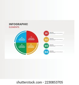 Pie chart infographics can be used for digital and print