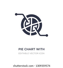 pie chart with information icon on white background. Simple element illustration from Business concept. pie chart with information icon symbol design.
