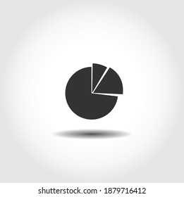 pie chart isolated vector icon. business design element