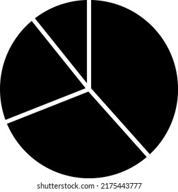 Pie chart isolated vector icon.