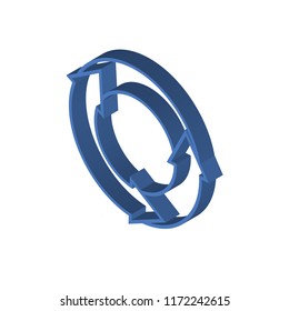 Pie chart isometric left top view 3D icon