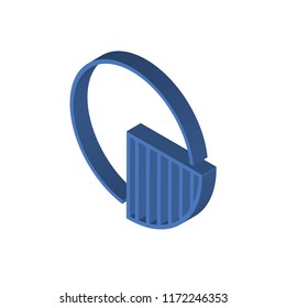 Pie chart isometric left top view 3D icon