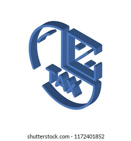 Pie chart isometric left top view 3D icon