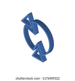 Pie chart isometric left top view 3D icon