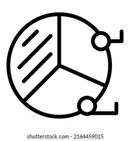 Pie chart leader icon outline vector. Superhero profit. Horse cost