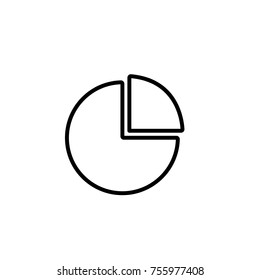 pie chart line black icon