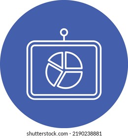 Pie Chart line circle icon vector image. Can also be used for web apps, mobile apps and print media.