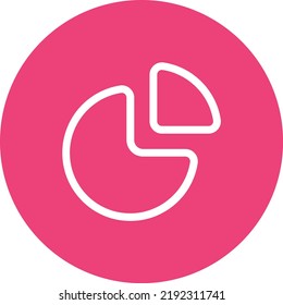 Pie Chart line circle icon vector image. Can also be used for web apps, mobile apps and print media.