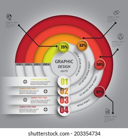 Pie chart line circle percent complete indicators / Business Report template