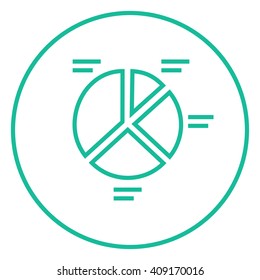 Pie chart line icon.