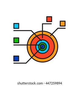 Pie Chart Line Icon
