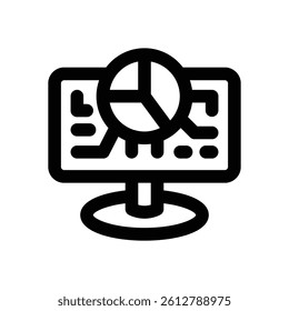 pie chart line icon. Clean and minimalist vector icon for websites, mobile apps, presentations, and logos. Fully scalable and customizable for any project.