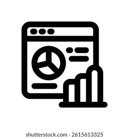 pie chart line icon. Clean and minimalist vector icon for websites, mobile apps, presentations, and logos. Fully scalable and customizable for any project.