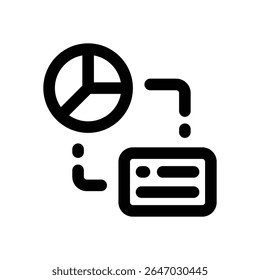 pie chart line icon. Clean and minimalist vector icon for websites, mobile apps, presentations, and logos. Fully scalable and customizable for any project.