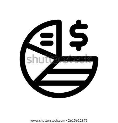 pie chart line icon. Clean and minimalist vector icon for websites, mobile apps, presentations, and logos. Fully scalable and customizable for any project.