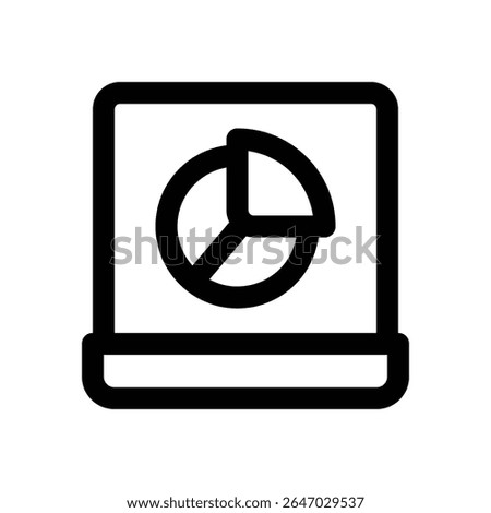 pie chart line icon. Clean and minimalist vector icon for websites, mobile apps, presentations, and logos. Fully scalable and customizable for any project.