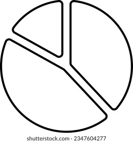 pie chart line icon design style 