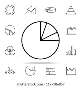 pie chart line icon. Chart and diagram icons universal set for web and mobile