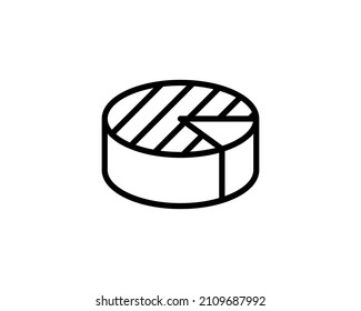 Pie chart line icon. Diagram, infographics, index. Graph concept. Vector illustration can be used for topics like business, marketing, presenting.