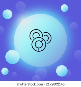 Pie chart line icon. Diagram, analytics, income, business, growth, career, diagram. Infographic concept. Glassmorphism style. Vector line icon for Business and Advertising