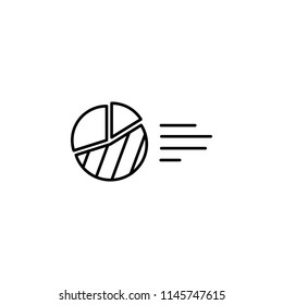 pie chart line icon. Element of chart icon for mobile concept and web apps. Thin line pie chart icon can be used for web and mobile. Premium icon