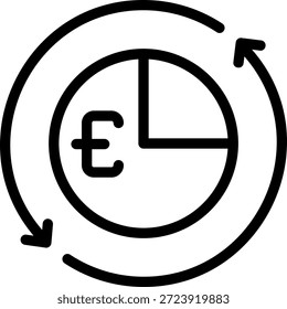 pie chart line icon illustration vector