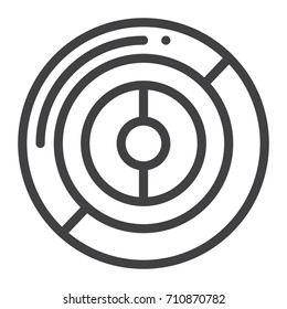 Pie chart line icon, outline vector sign, linear style pictogram isolated on white. Symbol, logo illustration. Editable stroke