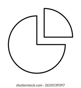 Pie Chart Line Icon. Startup, Success, Growth Editable Stroke Vector Illustration