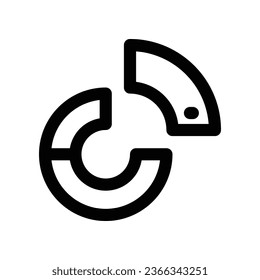 pie chart line icon. vector icon for your website, mobile, presentation, and logo design.