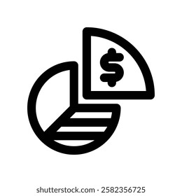 pie chart line icon. vector icon for your website, mobile, presentation, and logo design.
