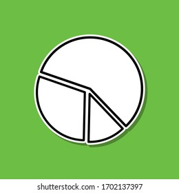 Icono de etiqueta de línea de gráfico circular. Línea delgada simple, vector de esquema e iconos de diagrama para ui y ux, sitio web o aplicación móvil