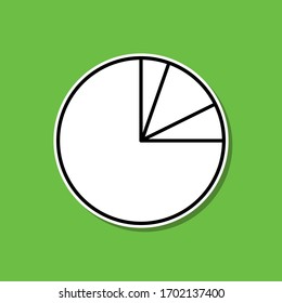 Pie chart line sticker icon. Simple thin line, outline vector of chart and diagram icons for ui and ux, website or mobile application