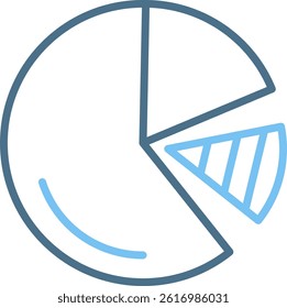Pie Chart Line Two Colour Icon