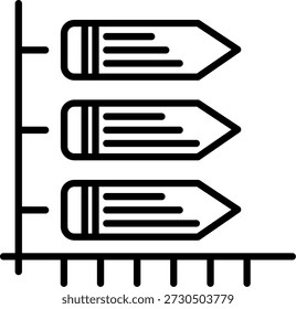 Diseño de icono de Vector de línea de gráfico circular